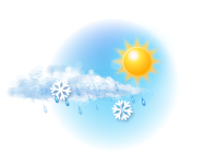 Переменная облачность,
мелкий мокрый снег