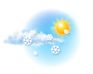 Мінлива хмарність,
сніг