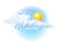 Облачно с прояснениями,
мелкий дождь