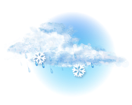 Сплошная облачность,
мелкий мокрый снег