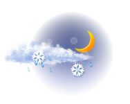 Переменная облачность,
мелкий мокрый снег