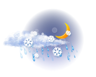 Мінлива хмарність,
дощ зі снігом