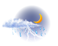 Переменная облачность,
дождь, возможны грозы