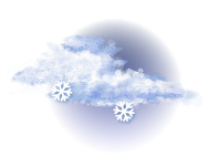 Сплошная облачность,
небольшой снег