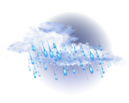 Суцільна хмарність,
сильний дощ